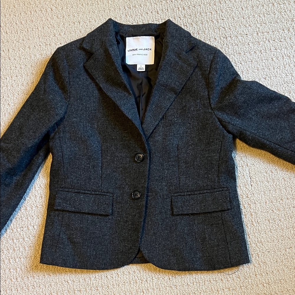 Janie and Jack Charcoal Wool Blazer